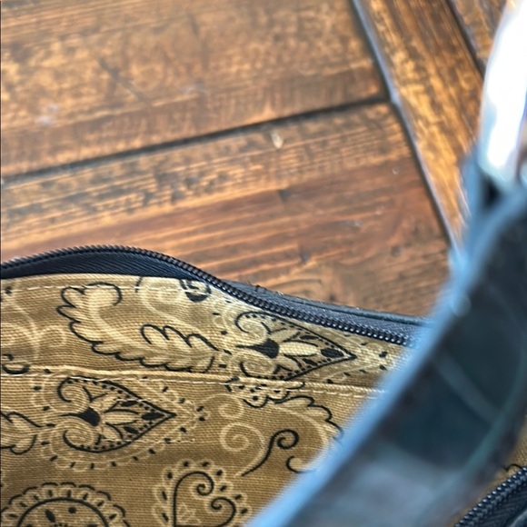 Brighton Blue Hobo Bag with Crescent Shape and Silver Detail - Picture 14 of 15